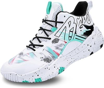 Promenie Men's Basketball Shoes No-Slip Breathable Outdoor Shoes Fashion Graffiti Training Shoes